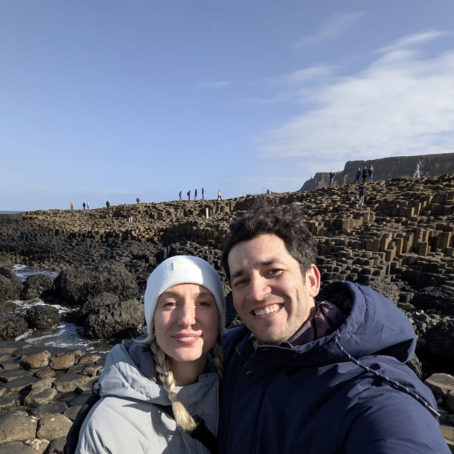 Wesley and Claire at the Giant’s Causeway, March 2026