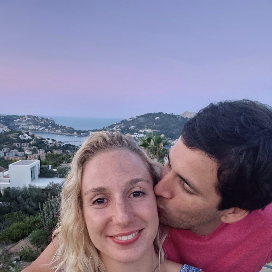 A sunset kiss above the harbour in Mallorca