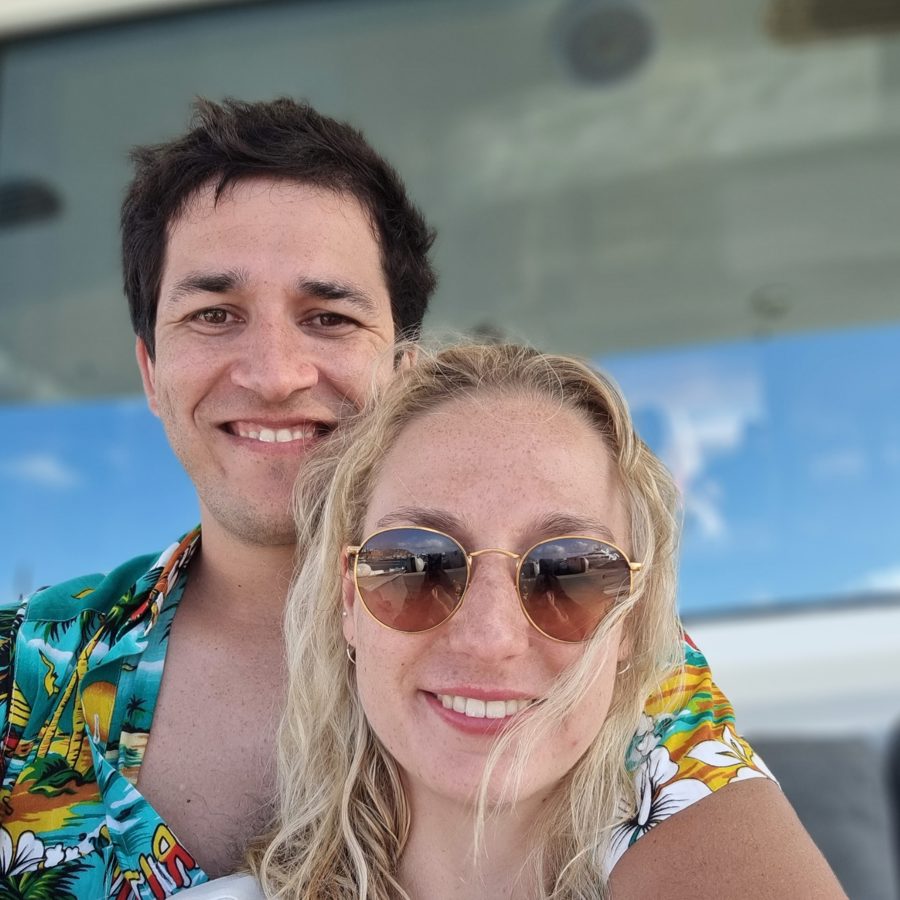 On the boat in the Mallorca sunshine
