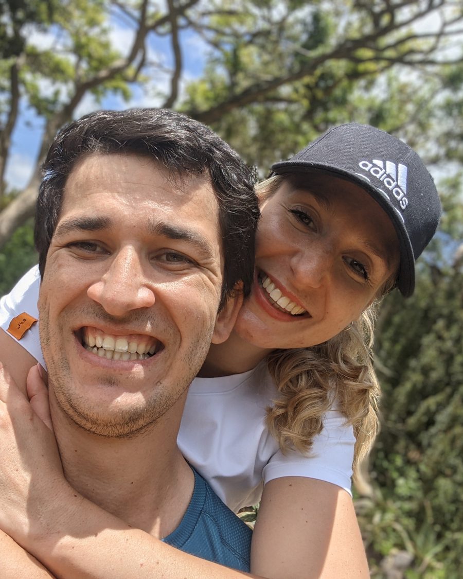 Wesley and Claire on the day they got engaged, December 2020